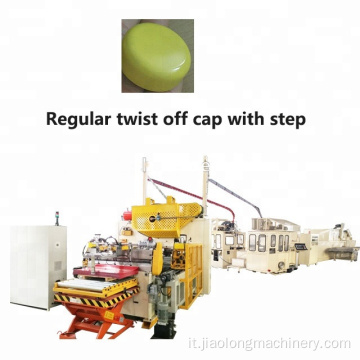 Tappo automatico regolare Twist Off con Step Making Linea di produzione di tappi di bottiglia in alluminio